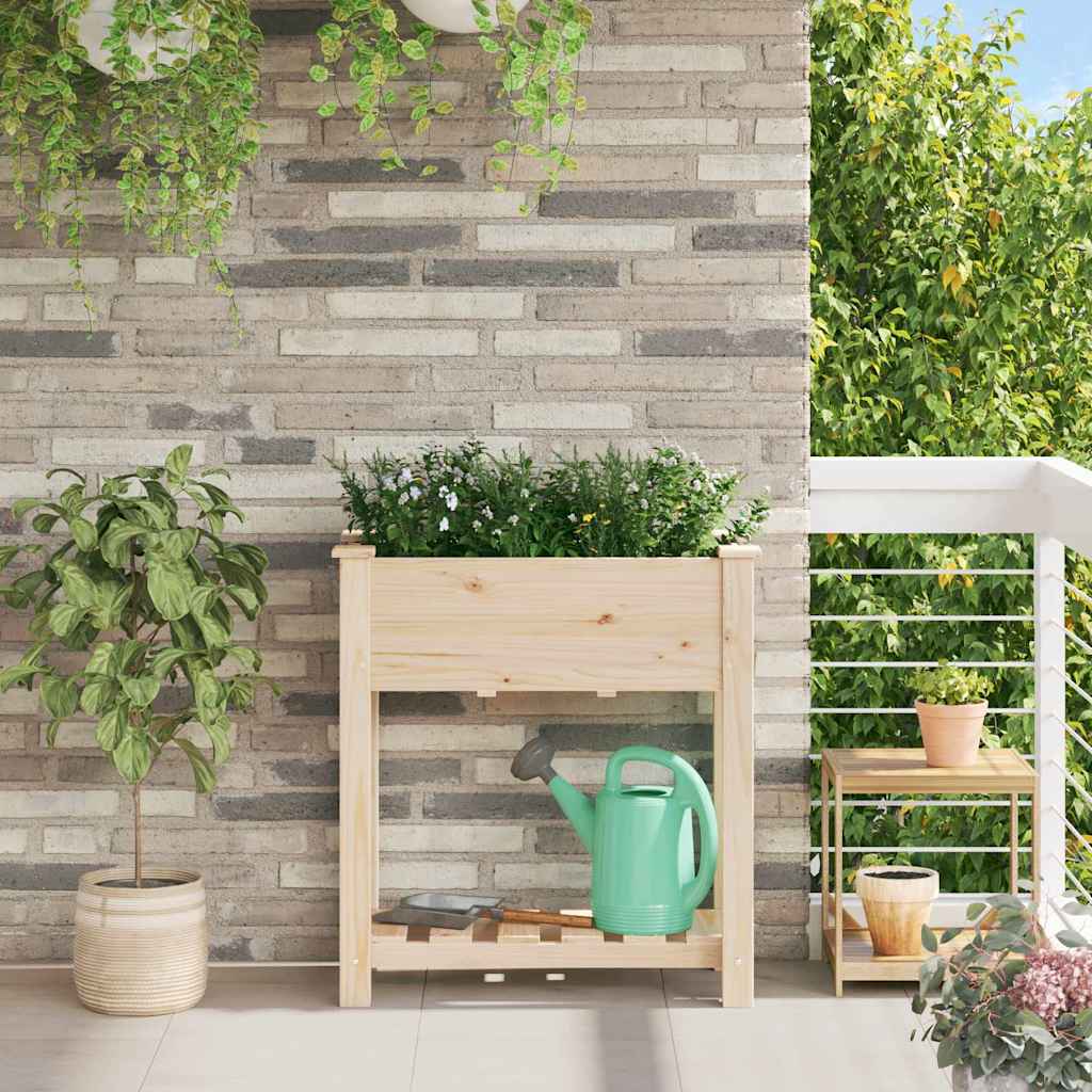 Tuin Bloempot Beige 71 x 37 x 76,5 cm Massief Vurenhout is nu te koop bij PeponiXL, paradijselijk wonen!