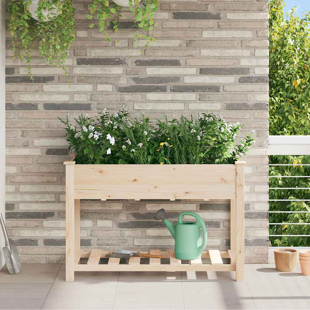 Tuin Bloempot Beige 115 x 59 x 76,5 cm Massief Vurenhout is nu te koop bij PeponiXL, paradijselijk wonen!