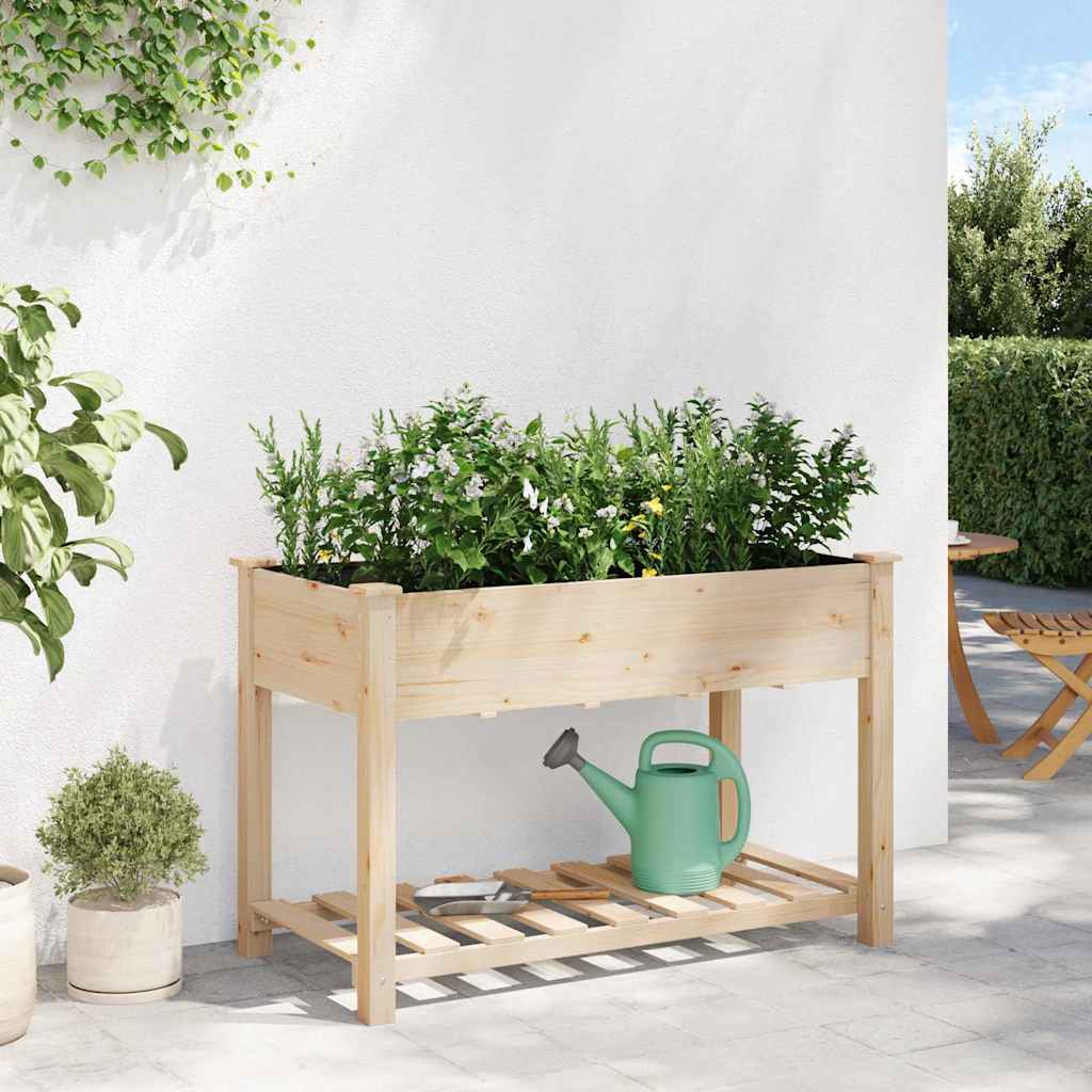 Tuin Bloempot Beige 115 x 59 x 76,5 cm Massief Vurenhout is nu te koop bij PeponiXL, paradijselijk wonen!