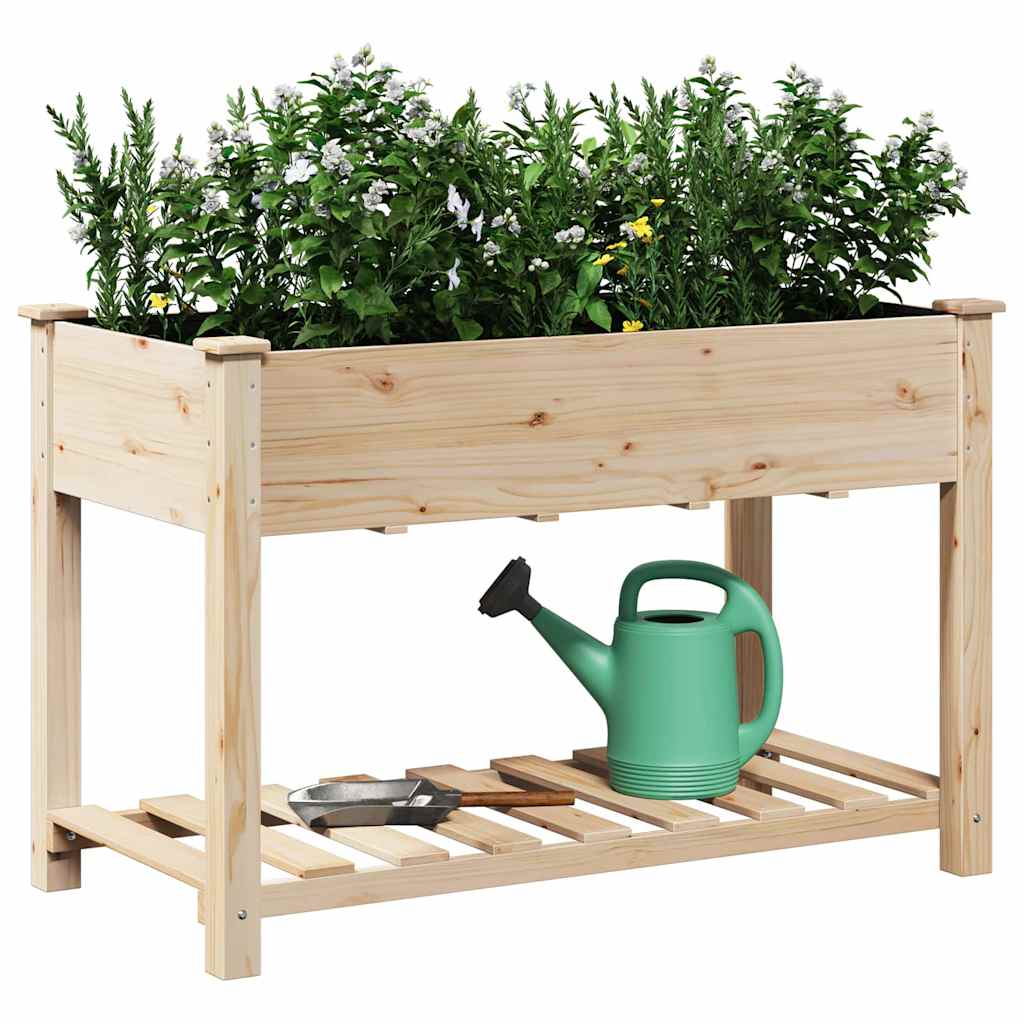 Tuin Bloempot Beige 115 x 59 x 76,5 cm Massief Vurenhout is nu te koop bij PeponiXL, paradijselijk wonen!