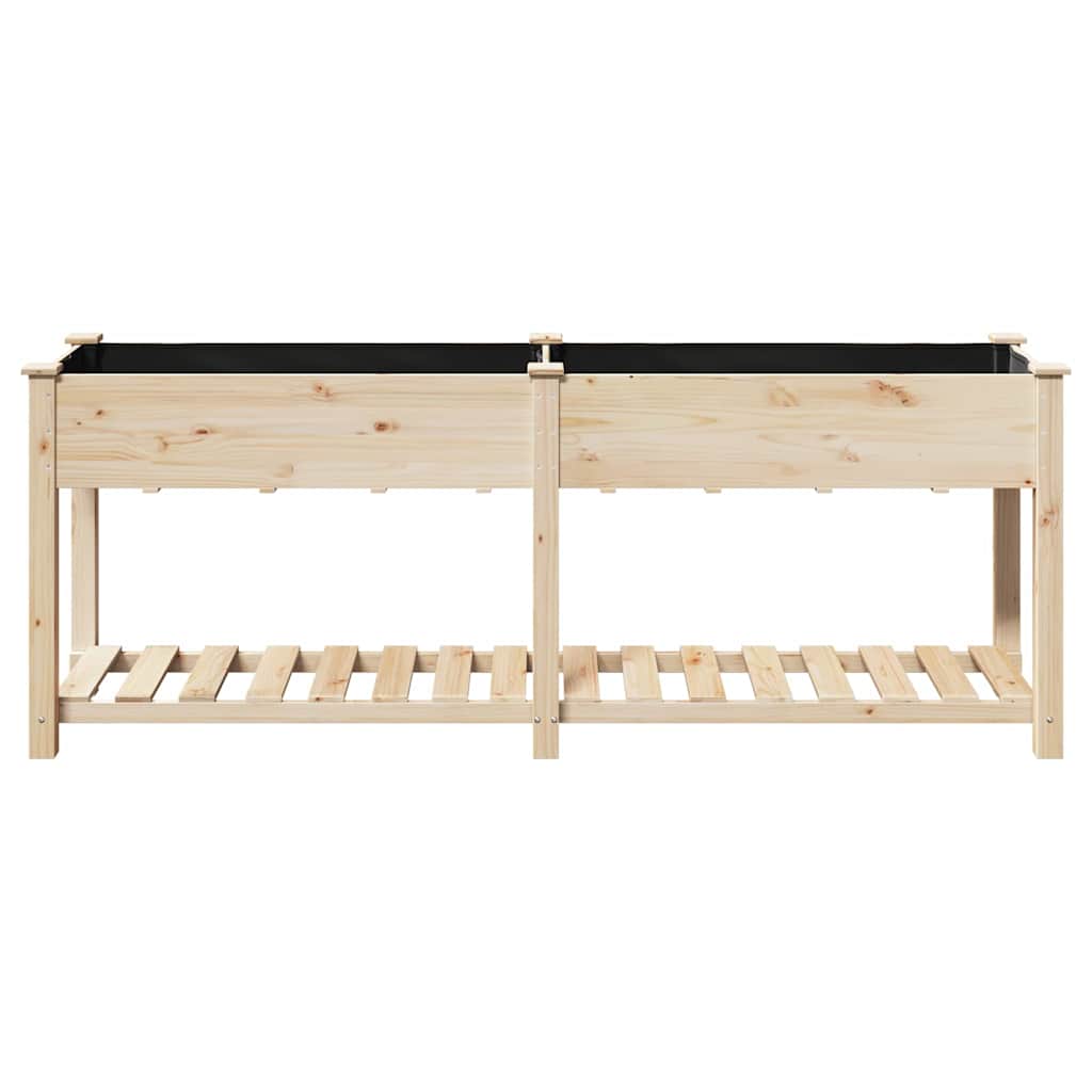 Tuin Bloempot Beige 203 x 53 x 76,5 cm Massief Vurenhout is nu te koop bij PeponiXL, paradijselijk wonen!