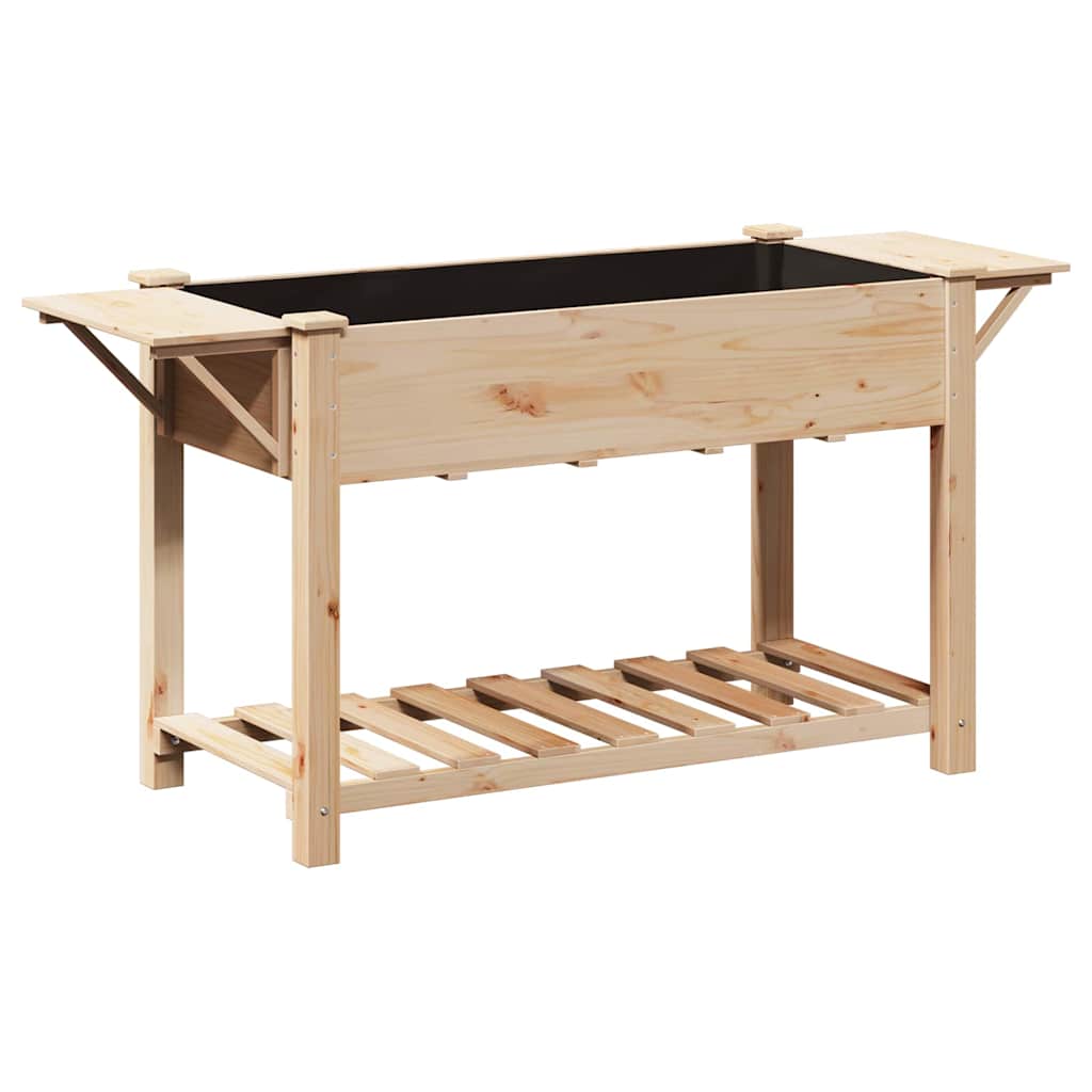 Tuin Bloempot Beige 155 x 59 x 76,5 cm Massief Vurenhout is nu te koop bij PeponiXL, paradijselijk wonen!