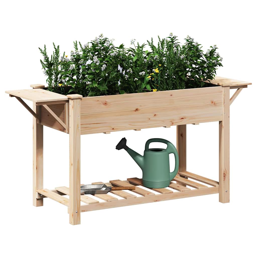 Tuin Bloempot Beige 155 x 59 x 76,5 cm Massief Vurenhout is nu te koop bij PeponiXL, paradijselijk wonen!