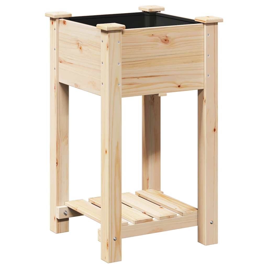Tuin Bloempot Beige 45 x 45 x 76,5 cm Massief Vurenhout is nu te koop bij PeponiXL, paradijselijk wonen!