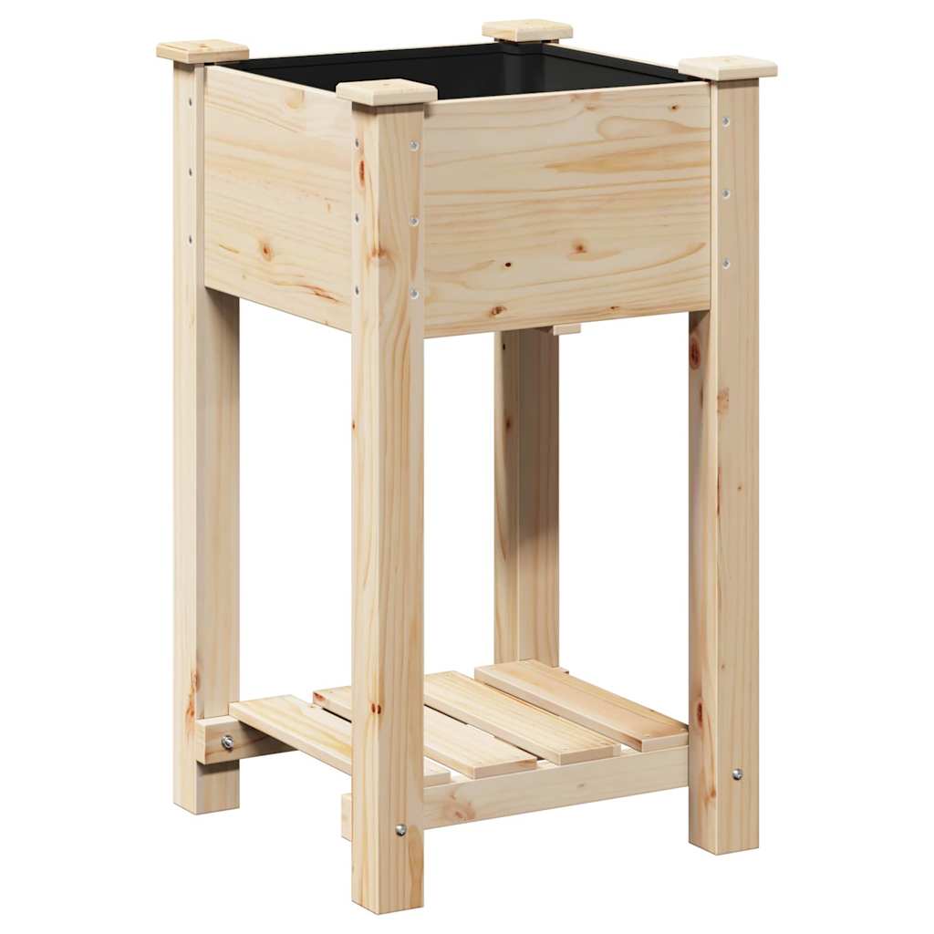 Tuin Bloempot Beige 45 x 45 x 76,5 cm Massief Vurenhout is nu te koop bij PeponiXL, paradijselijk wonen!