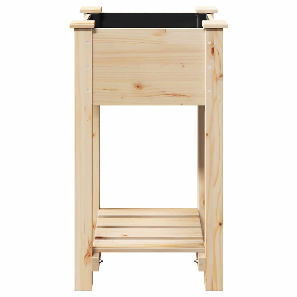 Tuin Bloempot Beige 45 x 45 x 76,5 cm Massief Vurenhout is nu te koop bij PeponiXL, paradijselijk wonen!