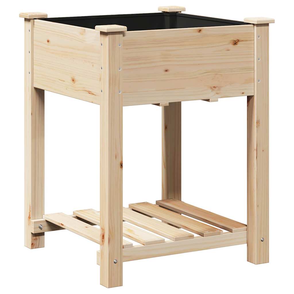 Tuin Bloempot Beige 60,5 x 60 x 76,5 cm Massief Vurenhout is nu te koop bij PeponiXL, paradijselijk wonen!