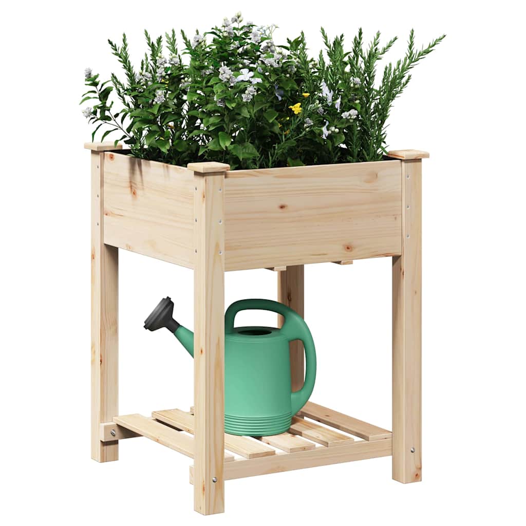 Tuin Bloempot Beige 60,5 x 60 x 76,5 cm Massief Vurenhout is nu te koop bij PeponiXL, paradijselijk wonen!