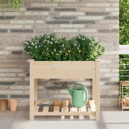 Tuin Bloempot Beige 90 x 90 x 76,5 cm Massief Vurenhout is nu te koop bij PeponiXL, paradijselijk wonen!
