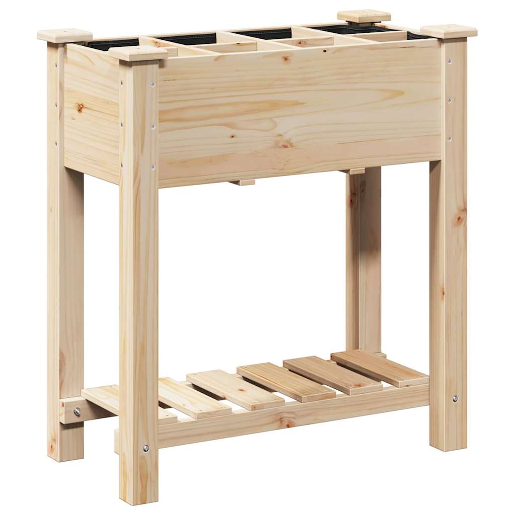 Tuin Bloempot Beige 71 x 37 x 76,5 cm Massief Vurenhout is nu te koop bij PeponiXL, paradijselijk wonen!