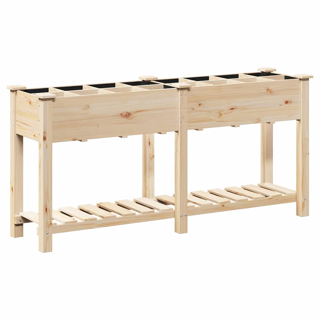 Tuin Bloempot Beige 161,5 x 45 x 76,5 cm Massief Vurenhout is nu te koop bij PeponiXL, paradijselijk wonen!