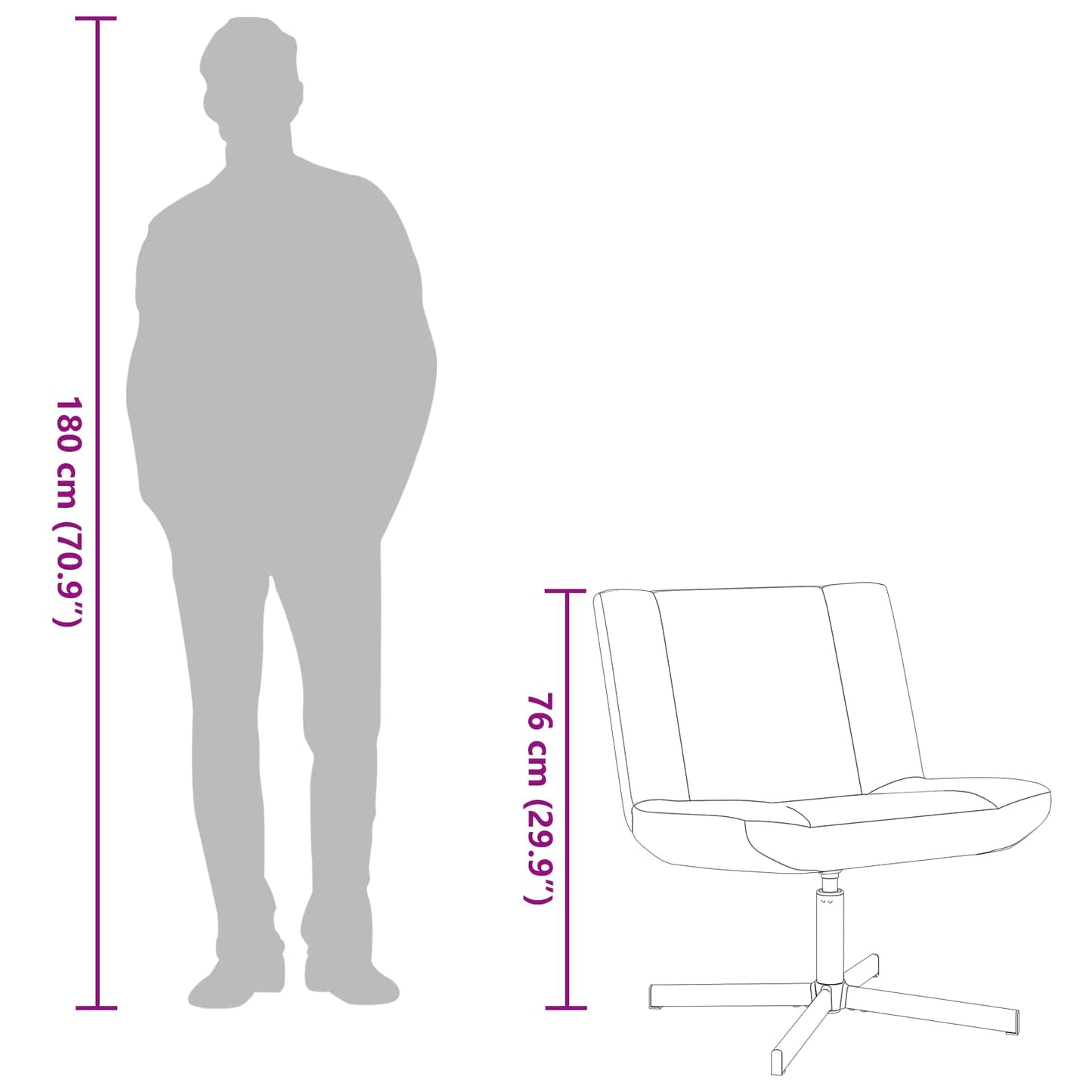 Draaistoel Donkergrijs 63 x 75 x 76 cm Schapenvacht is nu te koop bij PeponiXL, paradijselijk wonen!