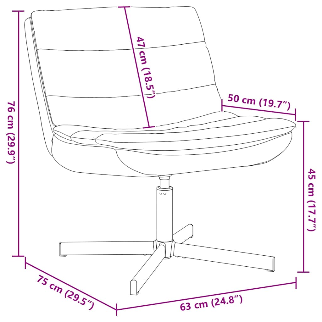 Draaistoel Crème 63 x 75 x 76 cm PU is nu te koop bij PeponiXL, paradijselijk wonen!