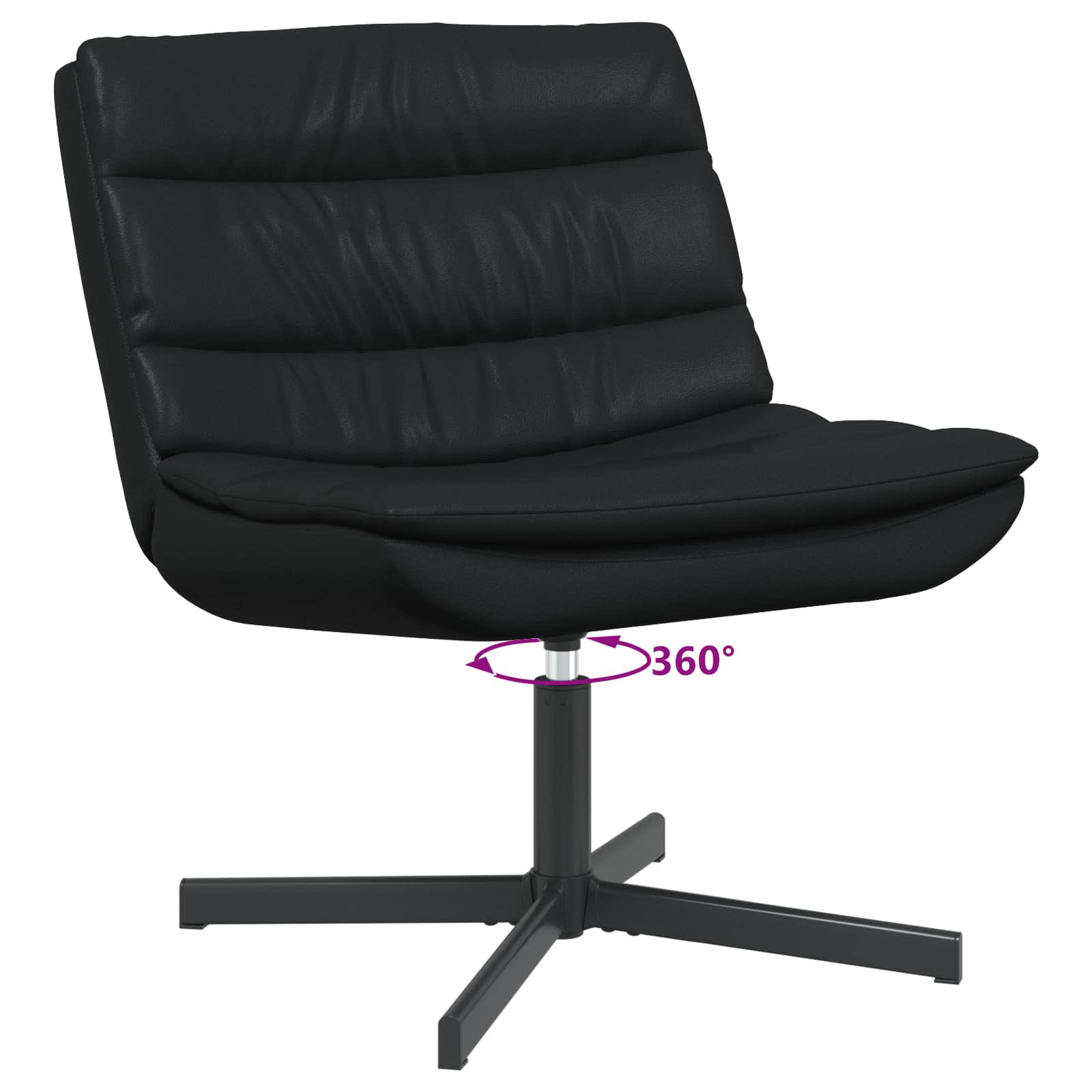 Draaistoel Zwart 63 x 75 x 76 cm Glanzend PU is nu te koop bij PeponiXL, paradijselijk wonen!