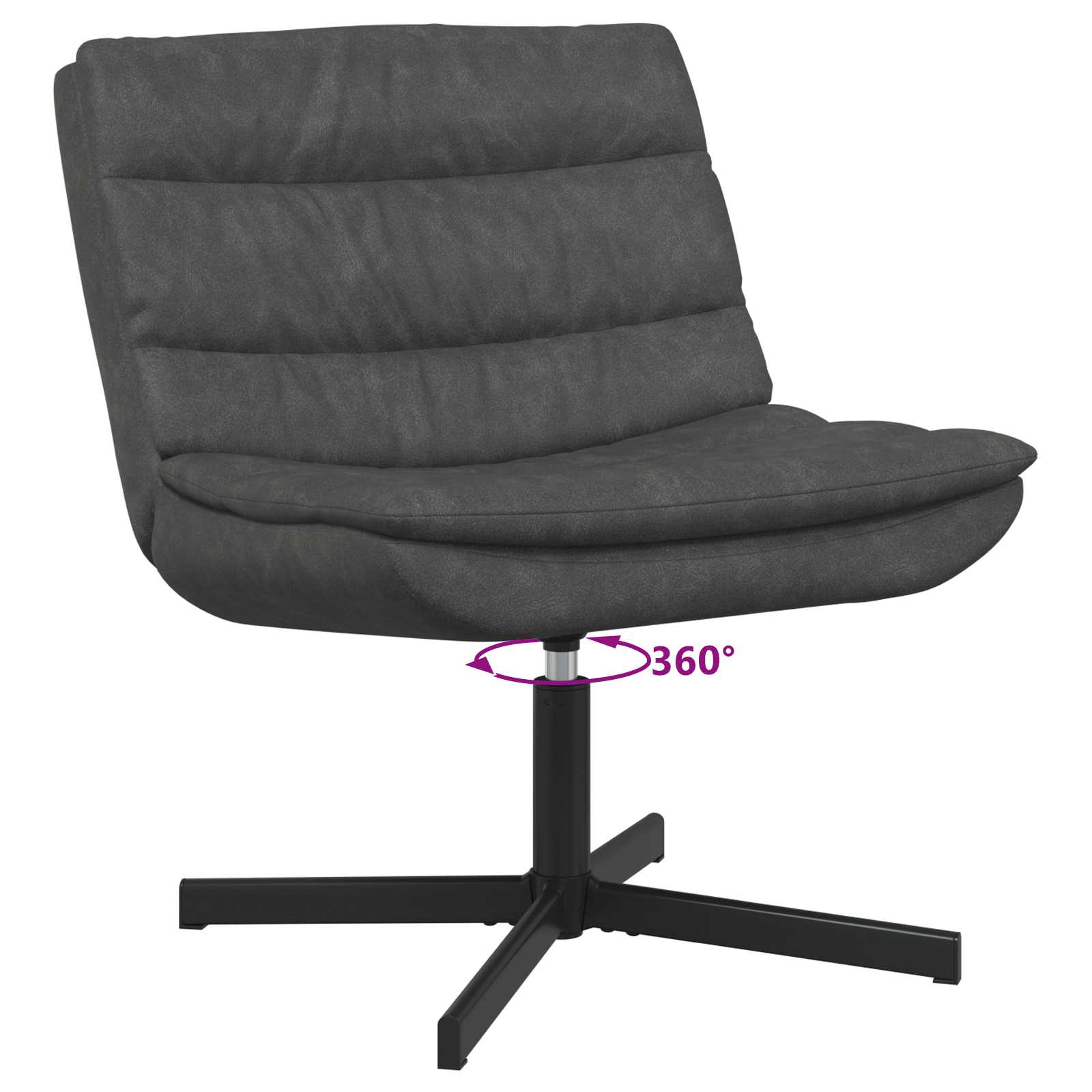 Draaistoel Zwart 63 x 75 x 76 cm Antiek PU is nu te koop bij PeponiXL, paradijselijk wonen!