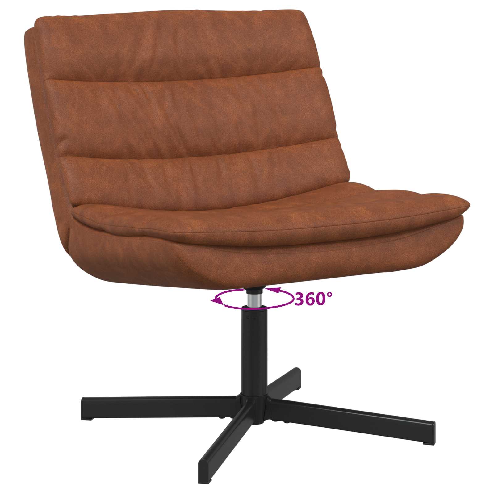Draaistoel Bruin 63 x 75 x 76 cm Antiek PU is nu te koop bij PeponiXL, paradijselijk wonen!