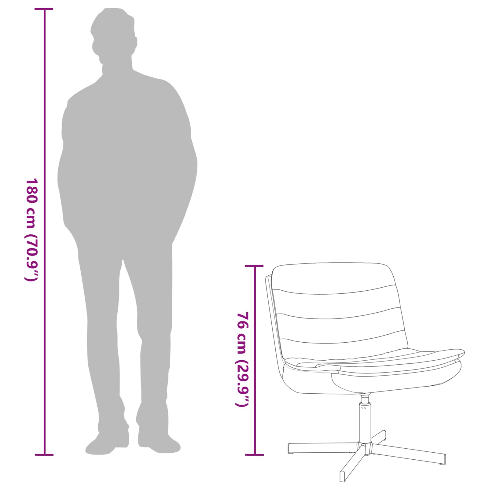 Draaistoel Lichtgrijs 63 x 75 x 76 cm Stof is nu te koop bij PeponiXL, paradijselijk wonen!