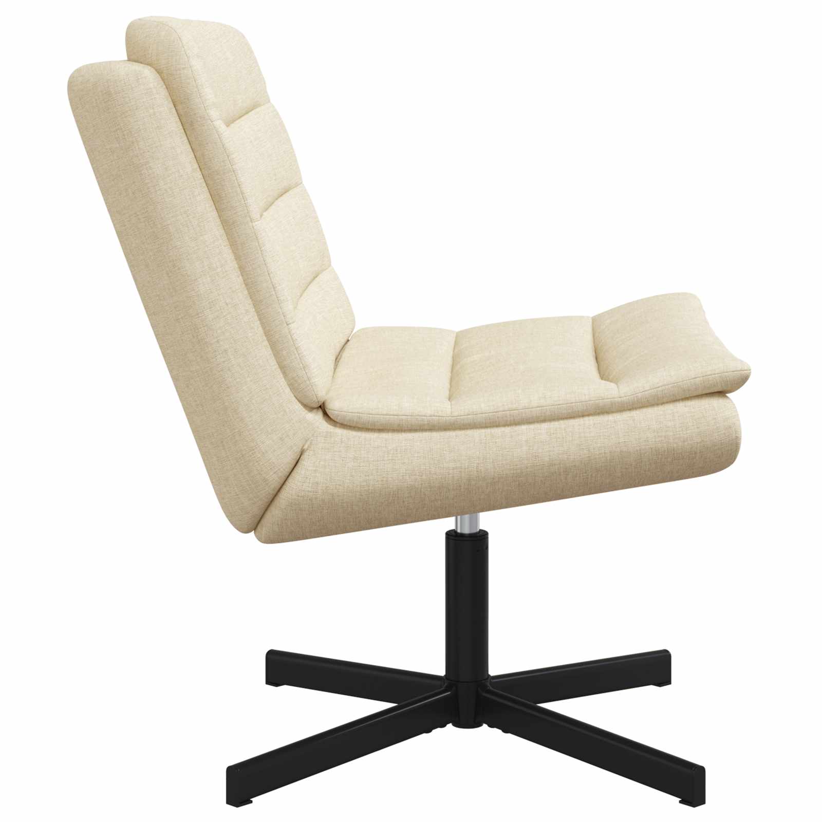 Draaistoel Crème 63 x 75 x 76 cm Stof is nu te koop bij PeponiXL, paradijselijk wonen!