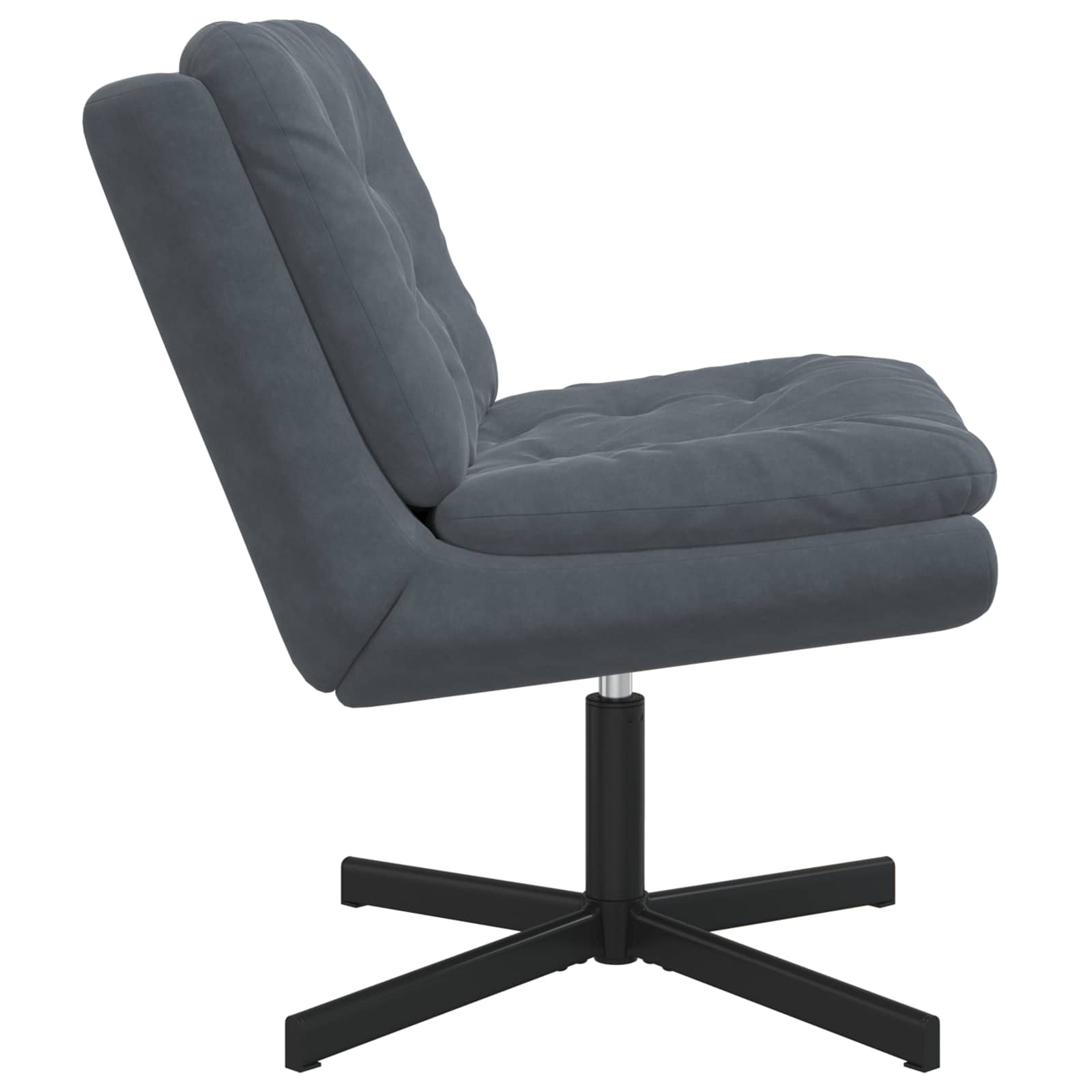 Draaibare Relaxstoel Donkergrijs 63 x 75 x 76 cm Fluweel is nu te koop bij PeponiXL, paradijselijk wonen!