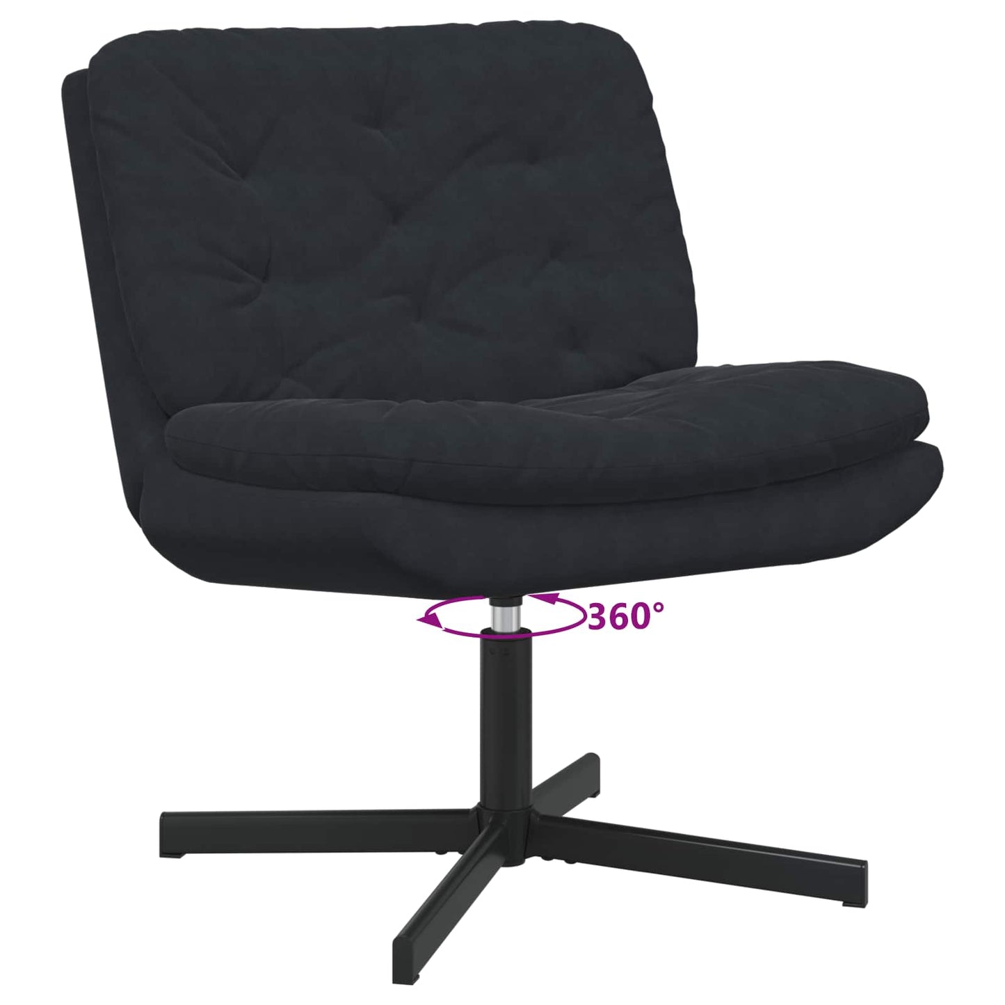 Draaibare Relaxstoel Zwart 63 x 75 x 76 cm Fluweel is nu te koop bij PeponiXL, paradijselijk wonen!