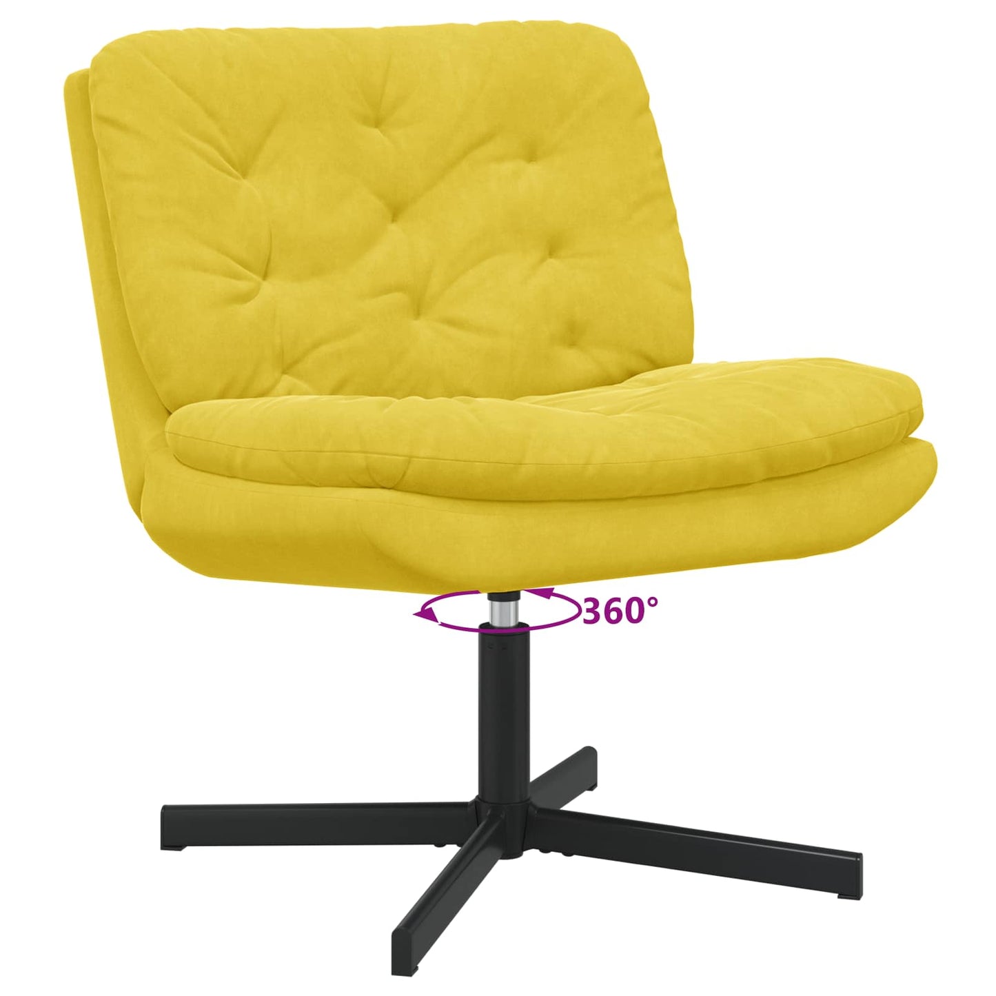 Draaibare Relaxstoel Geel 63 x 75 x 76 cm Fluweel is nu te koop bij PeponiXL, paradijselijk wonen!