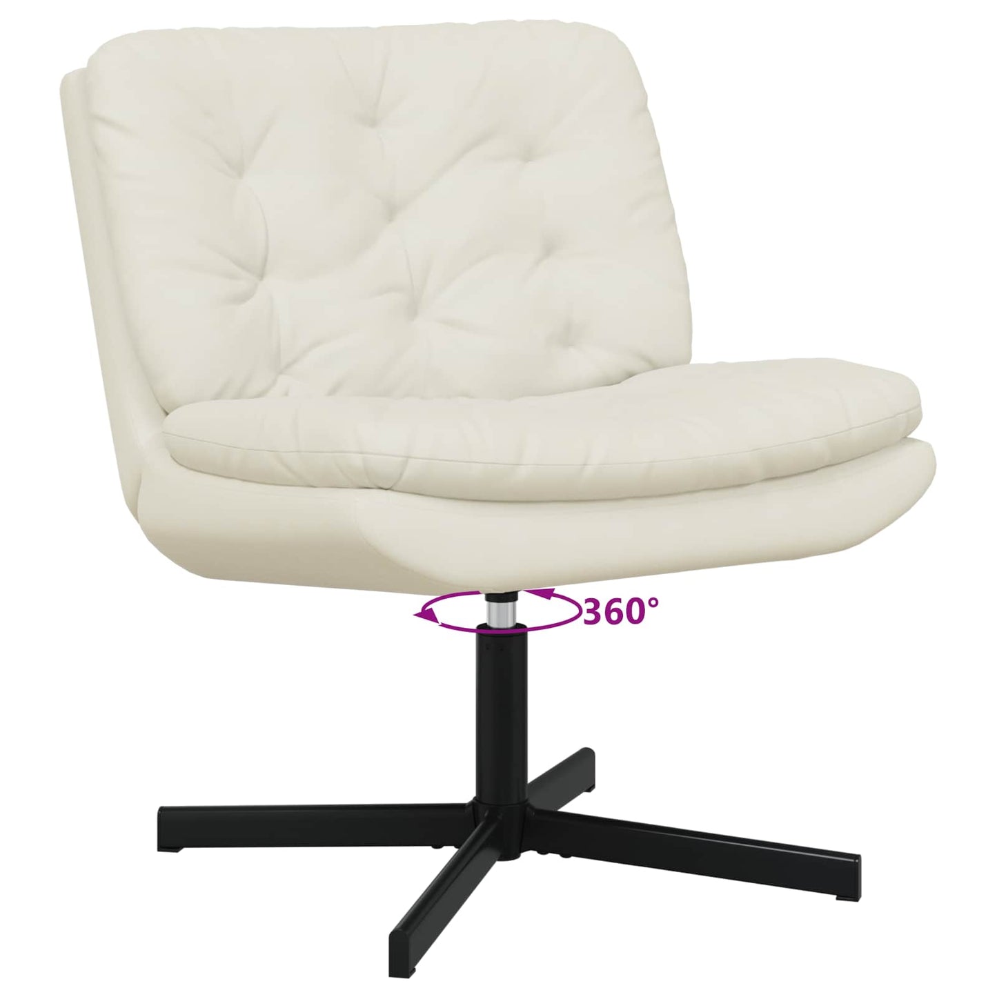 Draaibare Relaxstoel Crème 63 x 75 x 76 cm Fluweel is nu te koop bij PeponiXL, paradijselijk wonen!