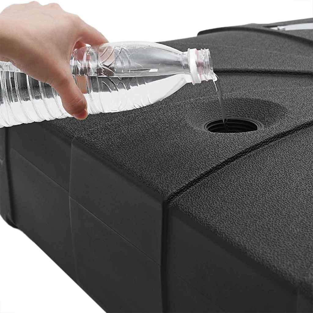 Vrijhangende parasolvoet Zwart 86 x 86 x 19 cm is nu te koop bij PeponiXL, paradijselijk wonen!