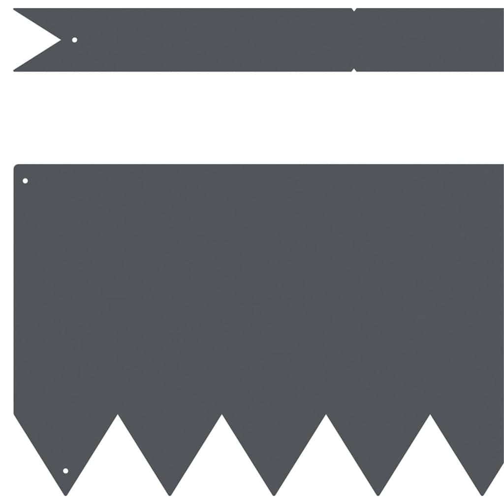 Tuinrand 50 pcs Antraciet 100 x 0.05 x 20 cm Koudgewalst staal is nu te koop bij PeponiXL, paradijselijk wonen!