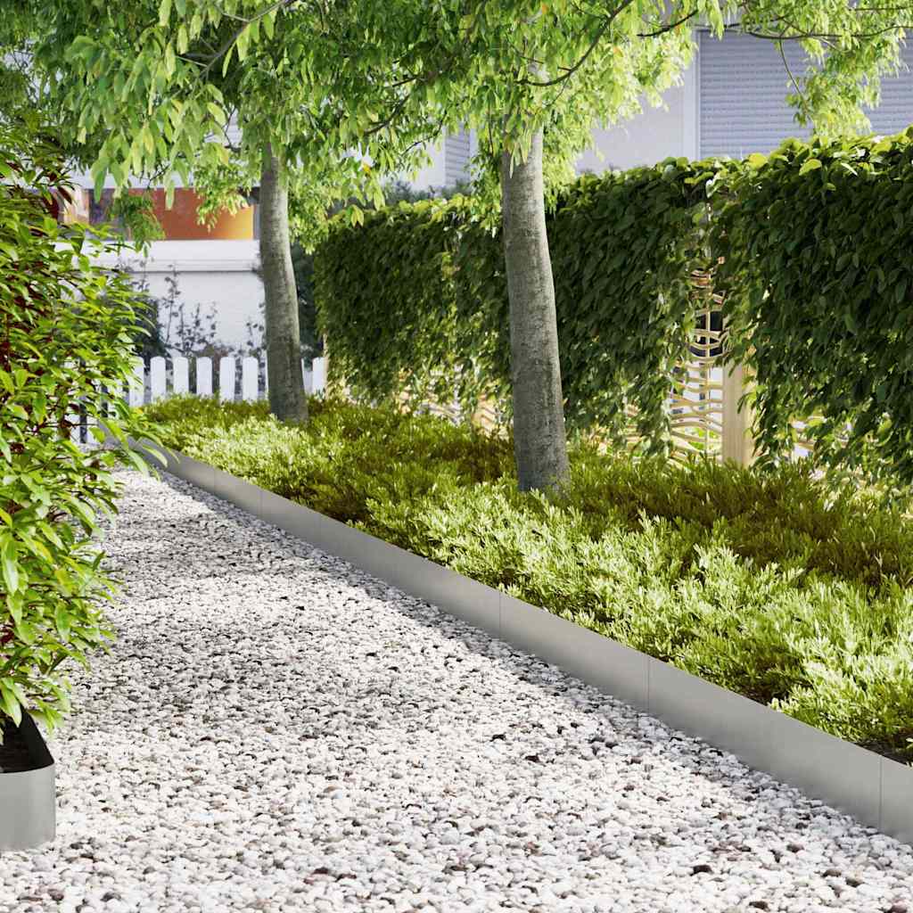 Tuinrand 50 pcs Zilver 100 x 0.05 x 20 cm Gegalvaniseerd staal is nu te koop bij PeponiXL, paradijselijk wonen!
