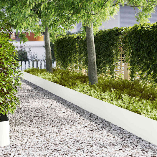 Tuinrand 30 pcs Wit 100 x 0,05 x 30 cm Koudgewalst staal is nu te koop bij PeponiXL, paradijselijk wonen!