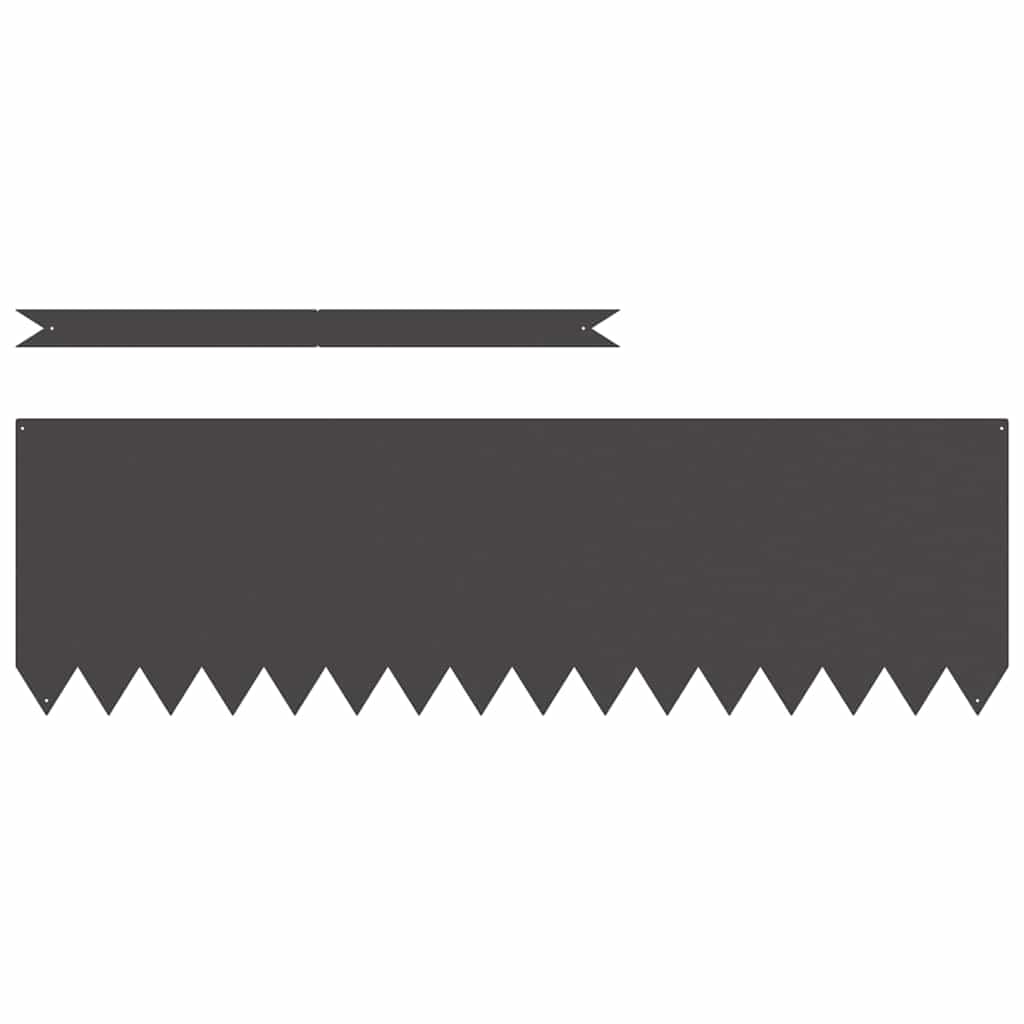 Tuinrand 50 pcs Zwart 100 x 0.05 x 20 cm Koudgewalst staal is nu te koop bij PeponiXL, paradijselijk wonen!