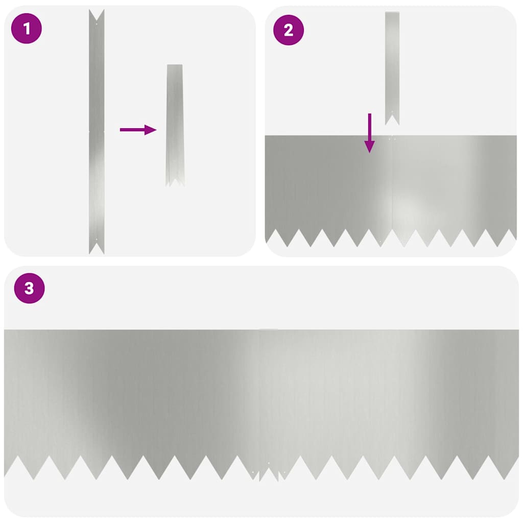 Tuinrand 50 pcs Zilver 100 x 0.05 x 20 cm Gegalvaniseerd staal is nu te koop bij PeponiXL, paradijselijk wonen!