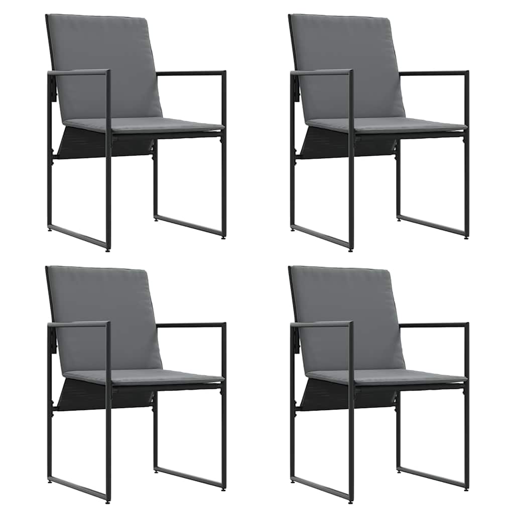 Tuin eettafelset 5 pcs Zwart Staal is nu te koop bij PeponiXL, paradijselijk wonen!
