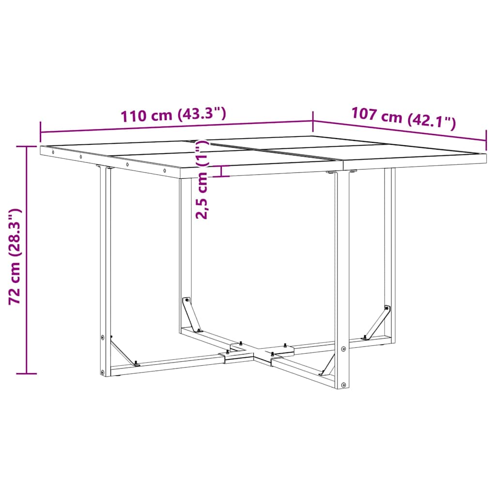 Tuin eettafelset 5 pcs Zwart Staal is nu te koop bij PeponiXL, paradijselijk wonen!