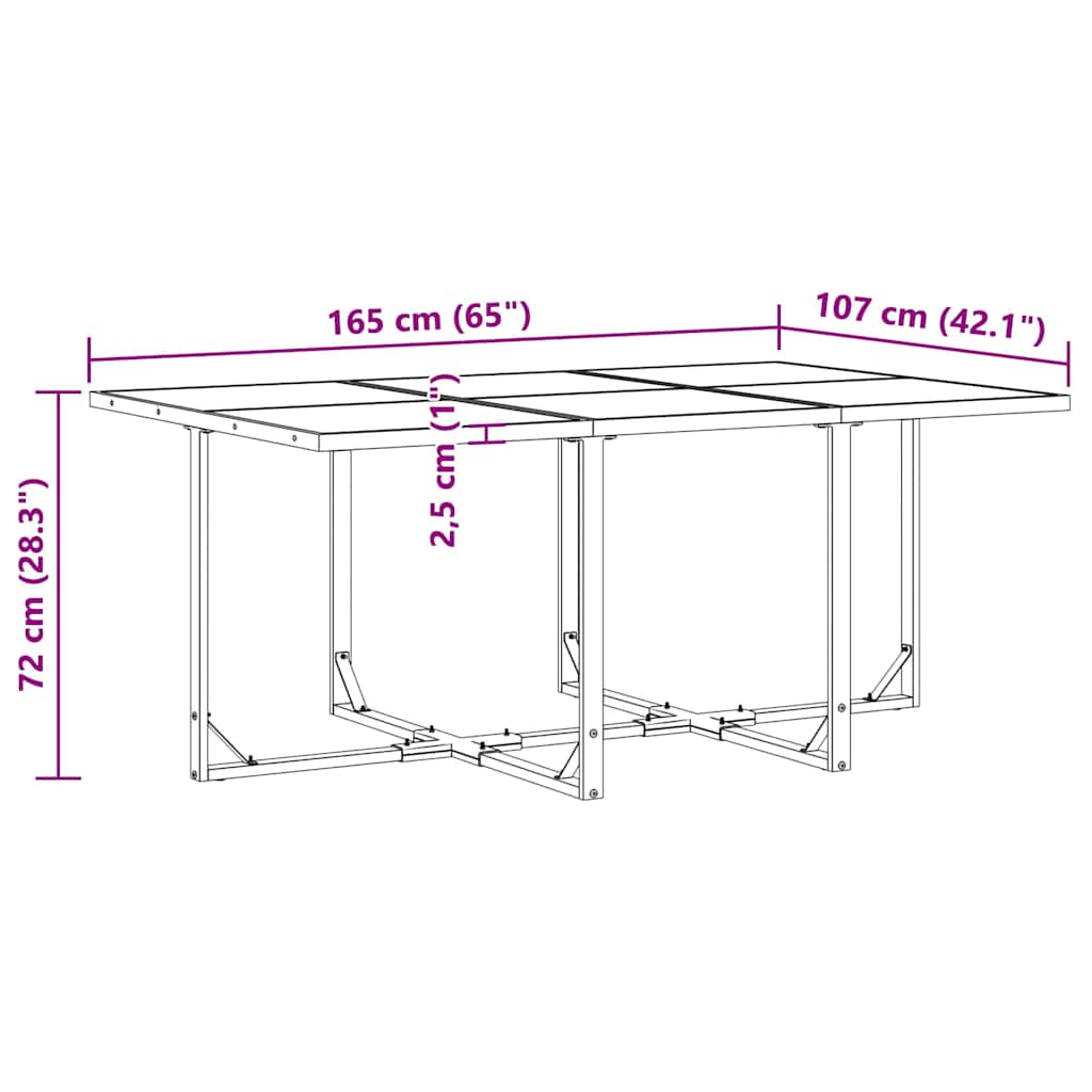 Tuin eettafelset 7 pcs Zwart Staal is nu te koop bij PeponiXL, paradijselijk wonen!