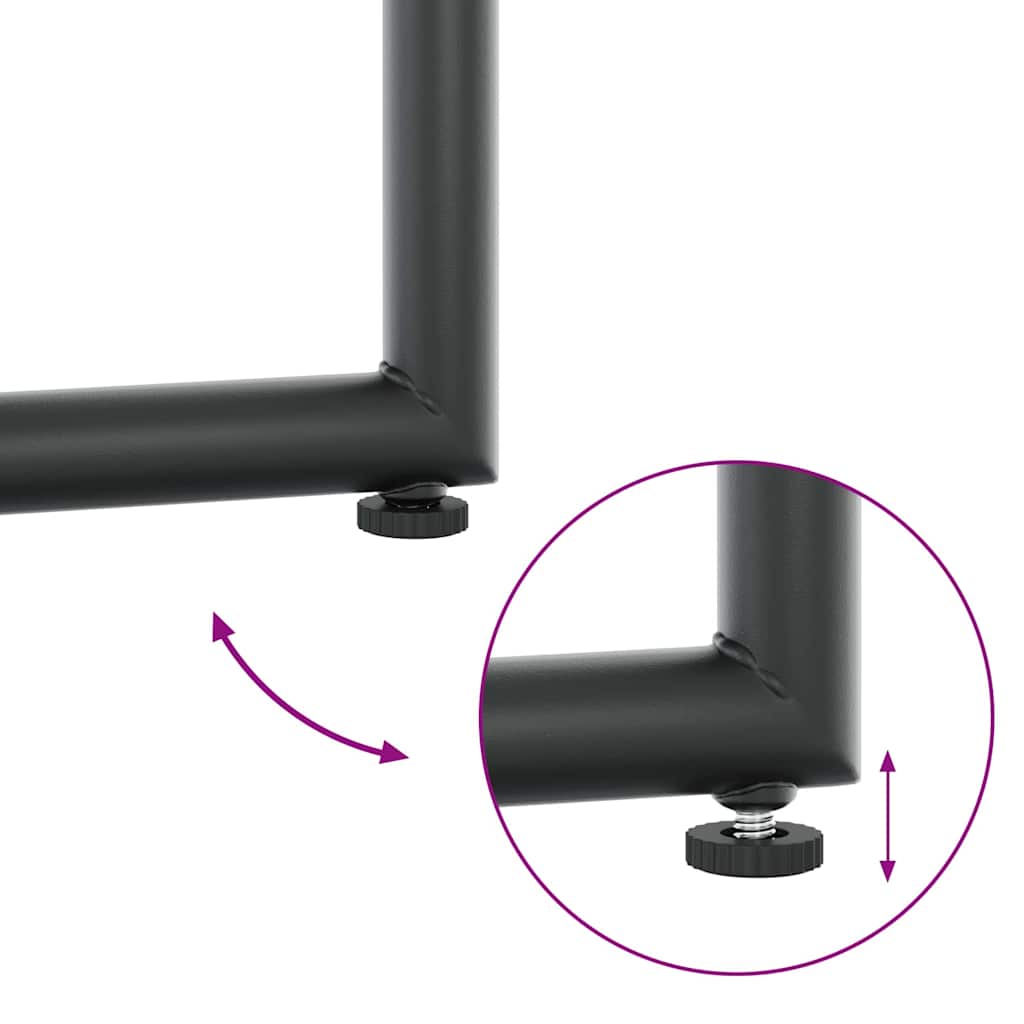 Tuin eettafelset 9 pcs Zwart Staal is nu te koop bij PeponiXL, paradijselijk wonen!