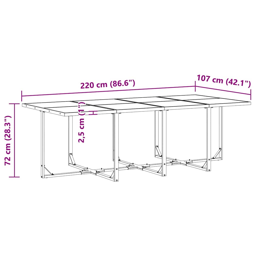 Tuin eettafelset 9 pcs Zwart Staal is nu te koop bij PeponiXL, paradijselijk wonen!