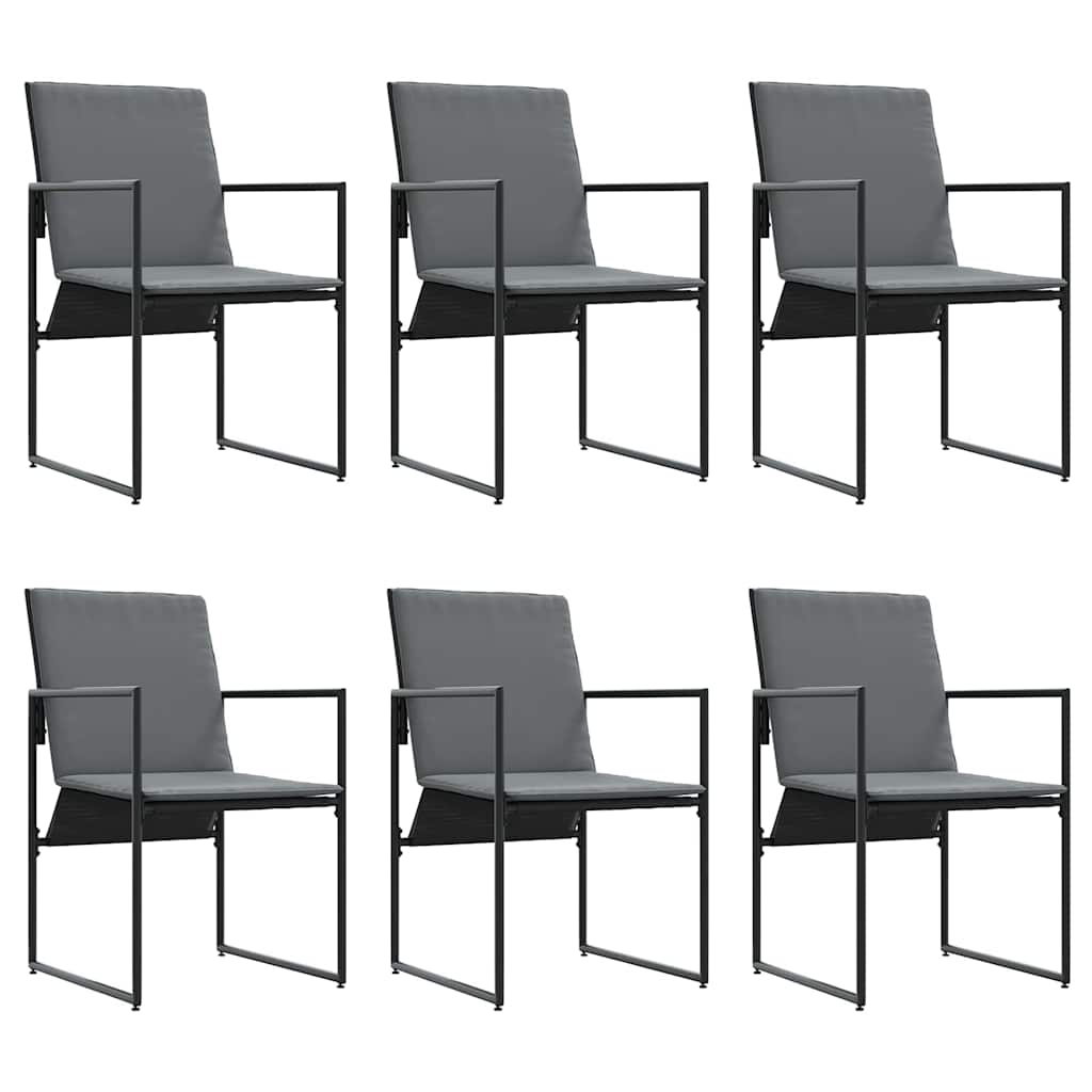 Tuin eettafelset 11 pcs Zwart Staal is nu te koop bij PeponiXL, paradijselijk wonen!