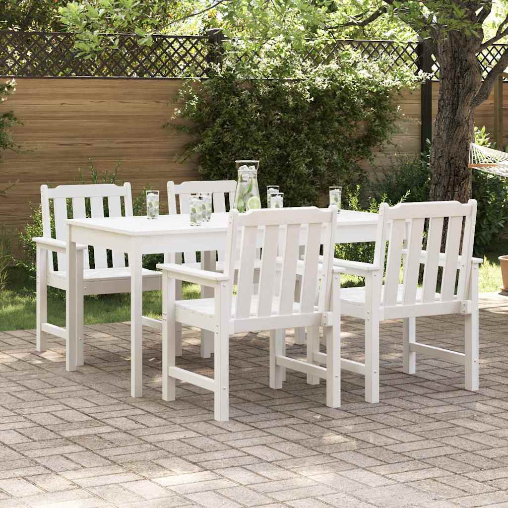 Tuinstoel 4 pcs Wit 65.5 x 59 x 88 cm Polyetheen is nu te koop bij PeponiXL, paradijselijk wonen!