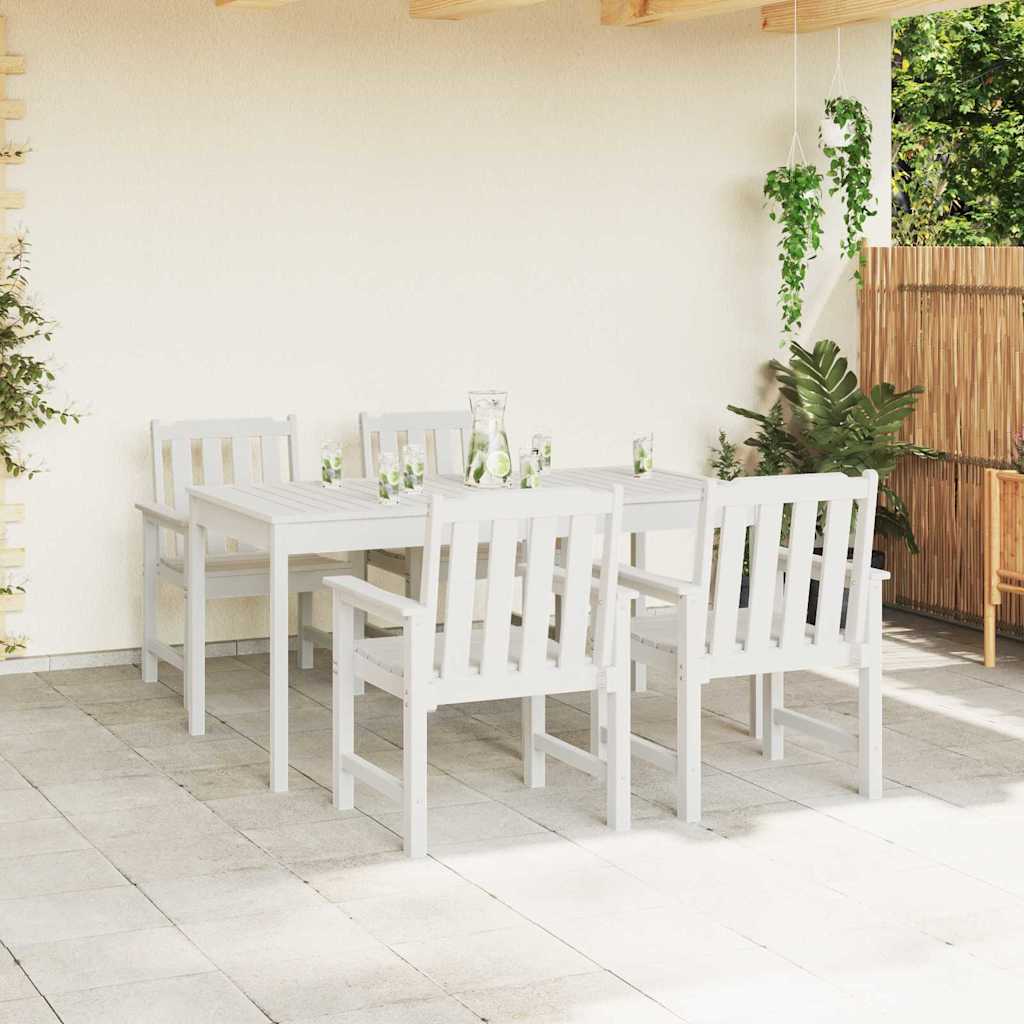 Tuinstoel 4 pcs Wit 65.5 x 59 x 88 cm Polyetheen is nu te koop bij PeponiXL, paradijselijk wonen!