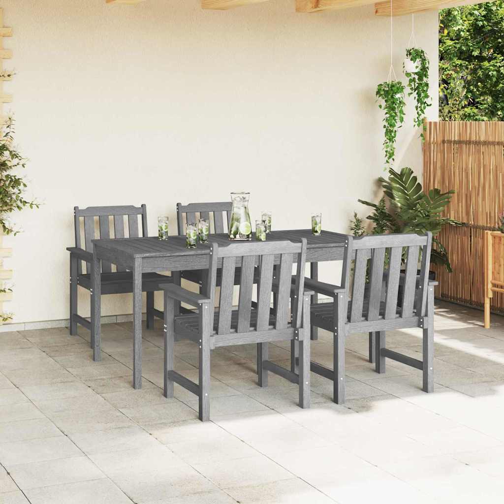 Tuinstoel 4 pcs Lichtgrijs 65.5 x 59 x 88 cm Polyetheen is nu te koop bij PeponiXL, paradijselijk wonen!