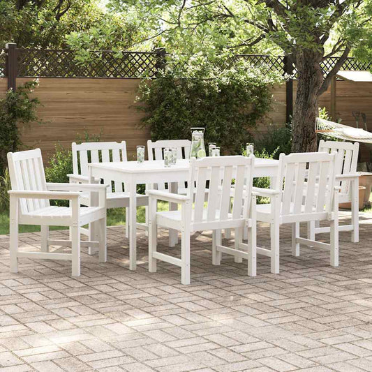 Tuinstoel 6 pcs Wit 65.5 x 59 x 88 cm Polyetheen is nu te koop bij PeponiXL, paradijselijk wonen!