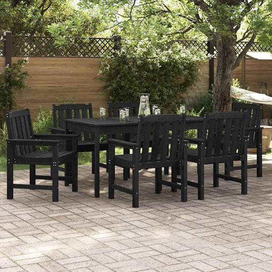 Tuinstoel 6 pcs Zwart 65.5 x 59 x 88 cm Polyetheen is nu te koop bij PeponiXL, paradijselijk wonen!
