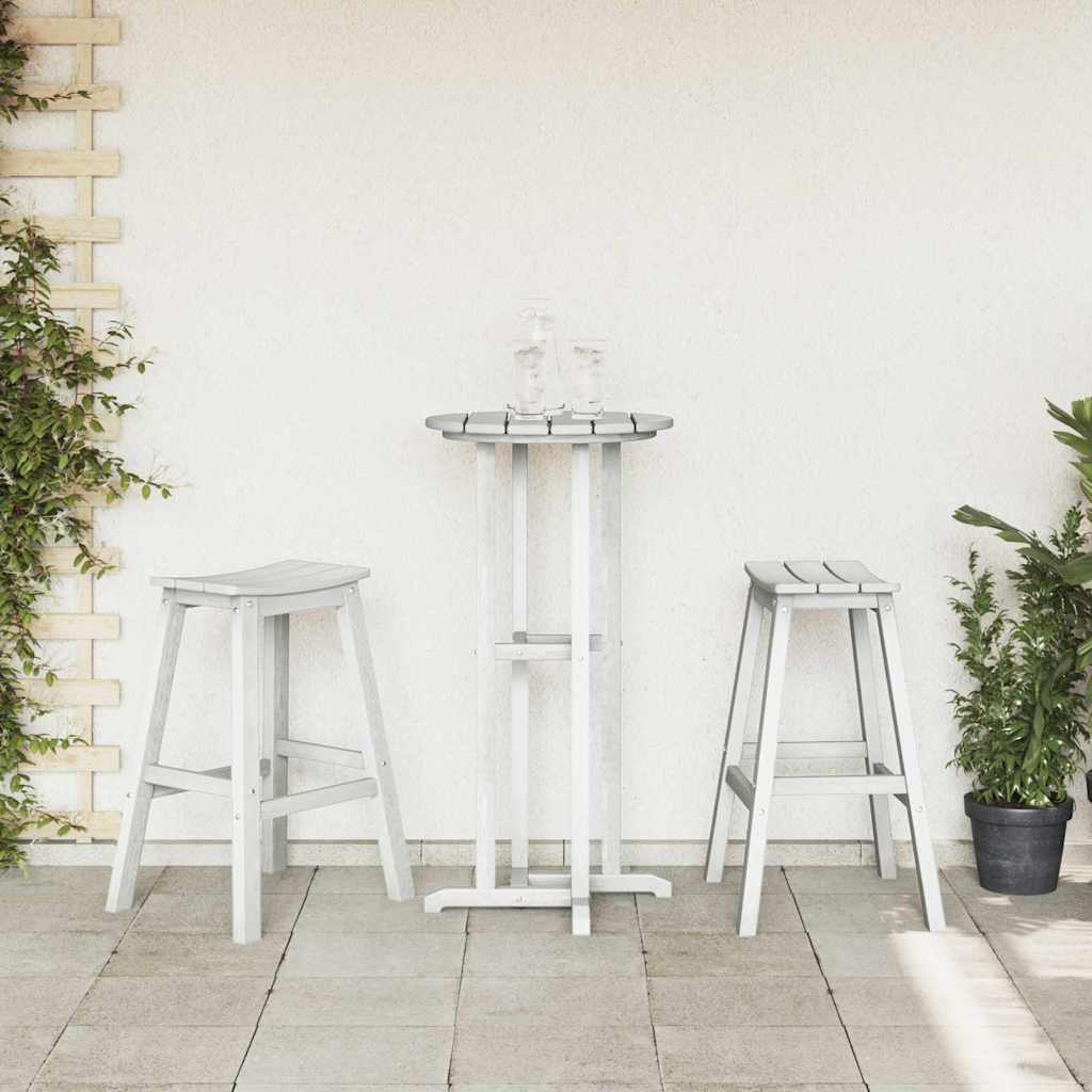 Tuin Bar Set 3 pcs Wit HDPE is nu te koop bij PeponiXL, paradijselijk wonen!