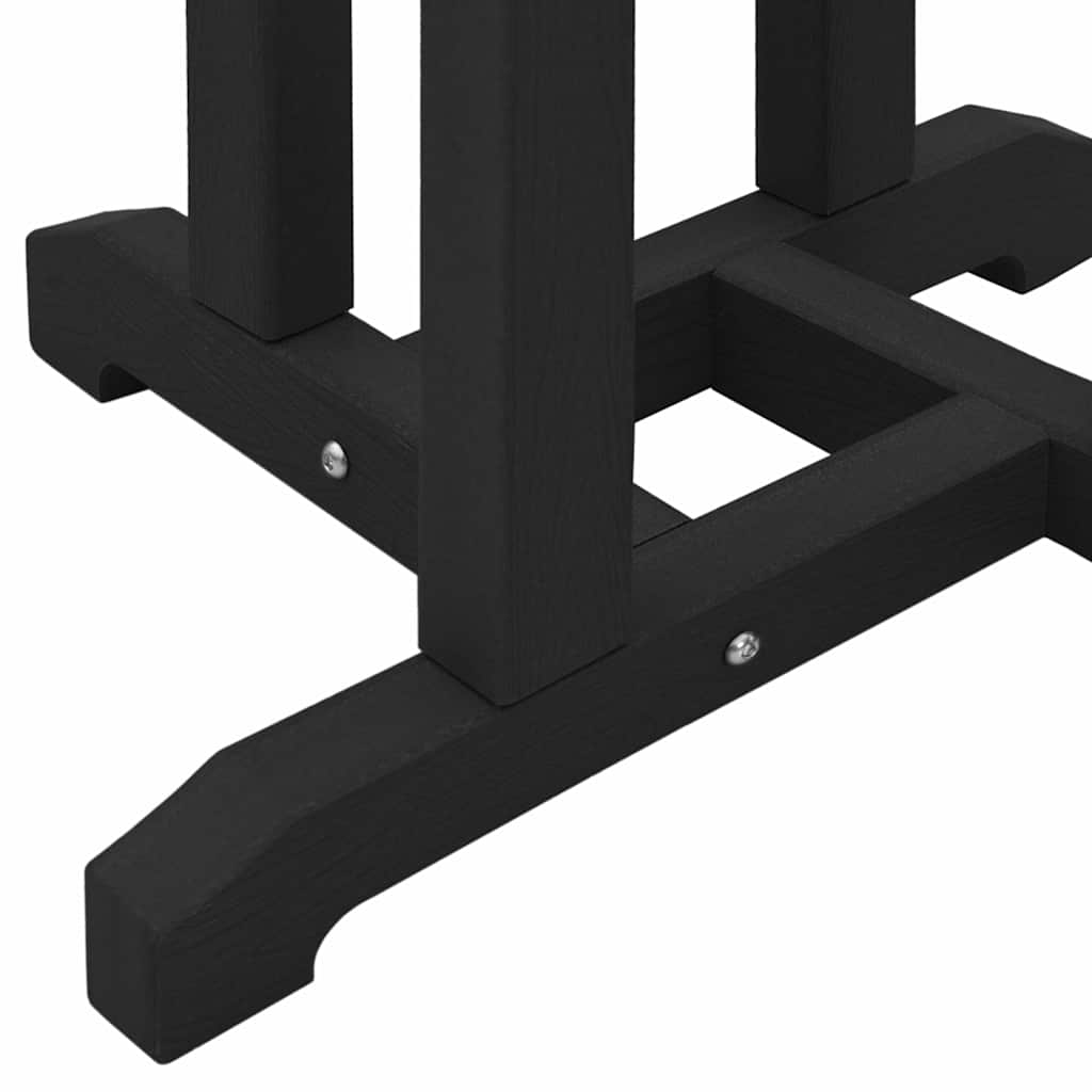 Tuin Bar Set 3 pcs Zwart HDPE is nu te koop bij PeponiXL, paradijselijk wonen!