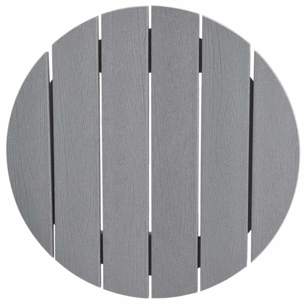 Tuin Bar Set 3 pcs Lichtgrijs HDPE is nu te koop bij PeponiXL, paradijselijk wonen!