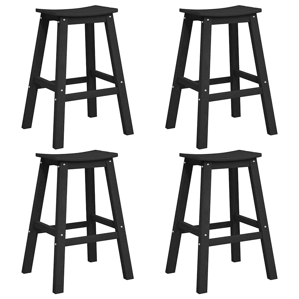 Tuin Bar Set 4 pcs Zwart HDPE is nu te koop bij PeponiXL, paradijselijk wonen!