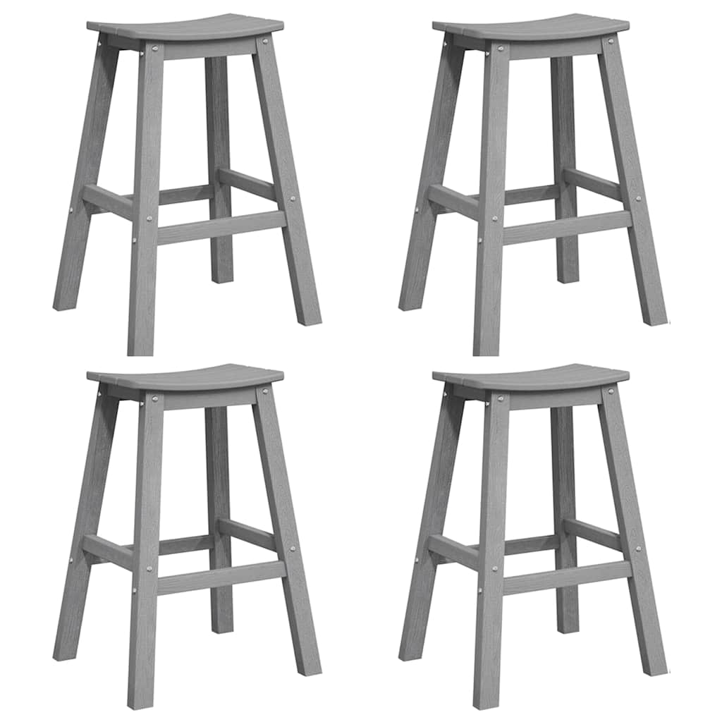 Tuin Bar Set 4 pcs Lichtgrijs HDPE is nu te koop bij PeponiXL, paradijselijk wonen!