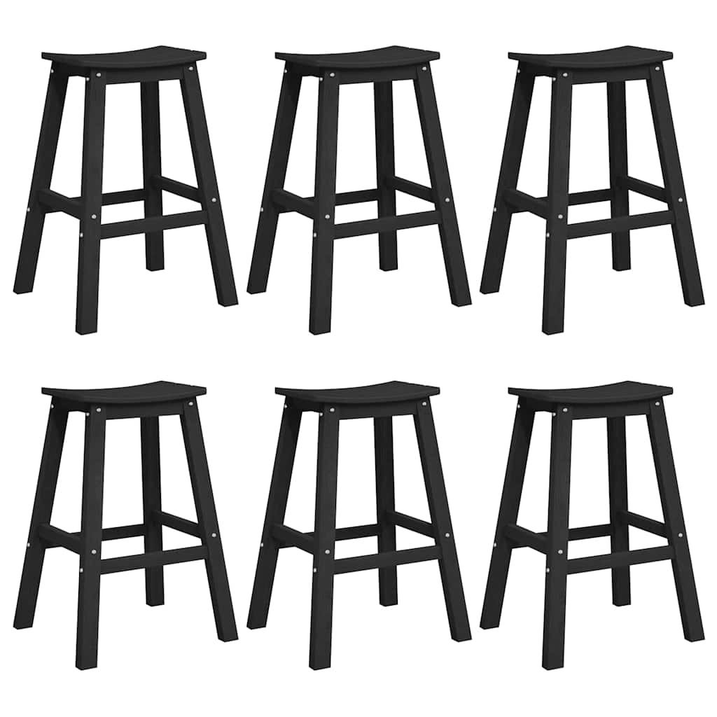 Tuin Bar Set 6 pcs Zwart HDPE is nu te koop bij PeponiXL, paradijselijk wonen!