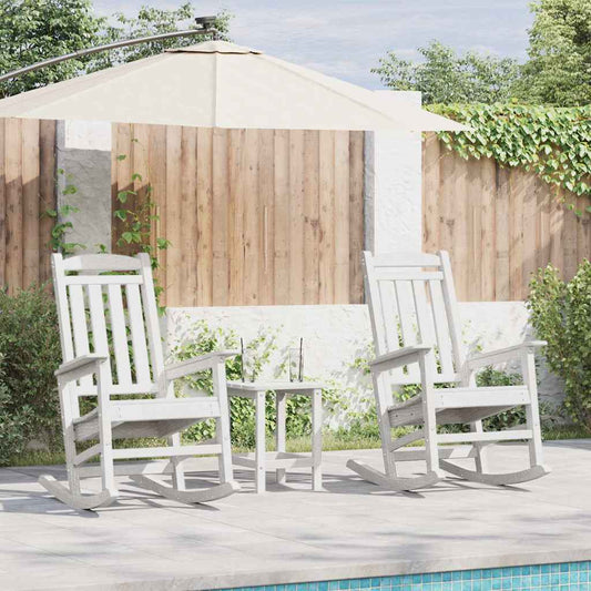 Schommelstoel 2 pcs Wit 92 x 70 x 108 cm Polyetheen is nu te koop bij PeponiXL, paradijselijk wonen!
